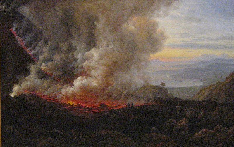 Eruption of Vesuvius, johann christian Claussen Dahl